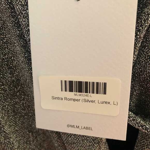 NWT MLM Label Silver Lurex Sintra Romper - Picture 7 of 8